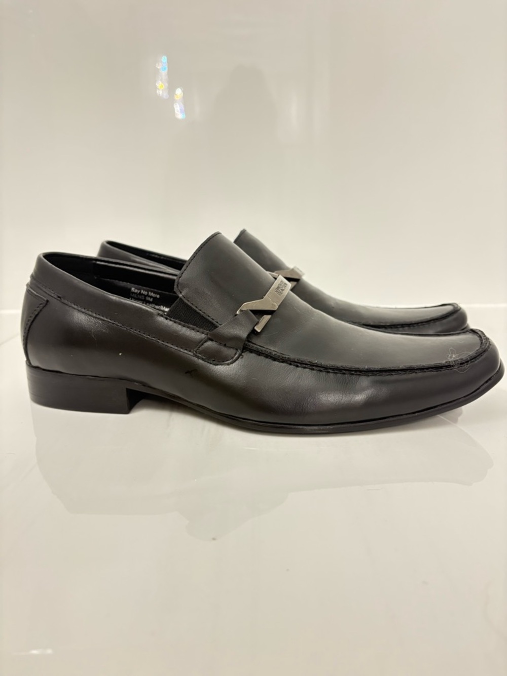 Mens Kenneth Cole Black Leather Shoes